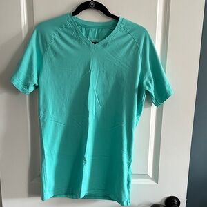 Men's Aqua V-Neck Tee